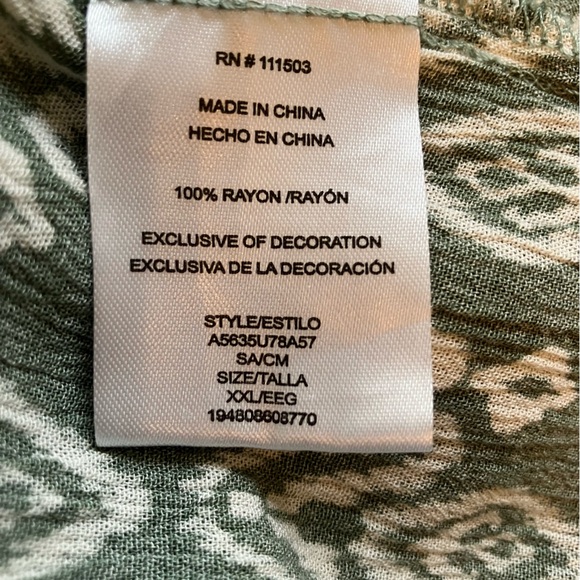 Lily Rose Green Patterned Romper XXL - Picture 8 of 10